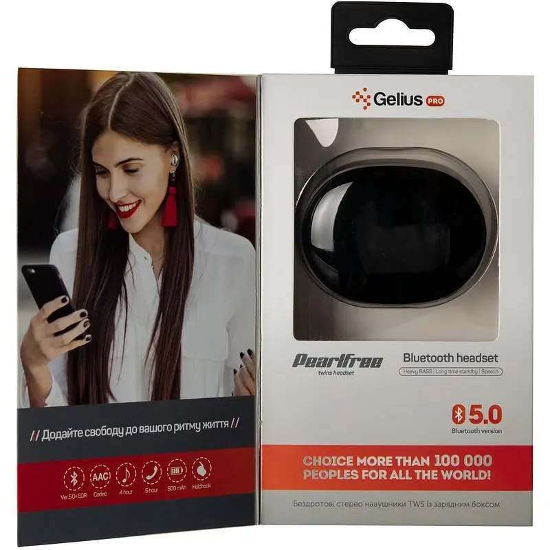Бездротові навушники Gelius Pro PearlFree GP-HBT020 Silver - фото 5