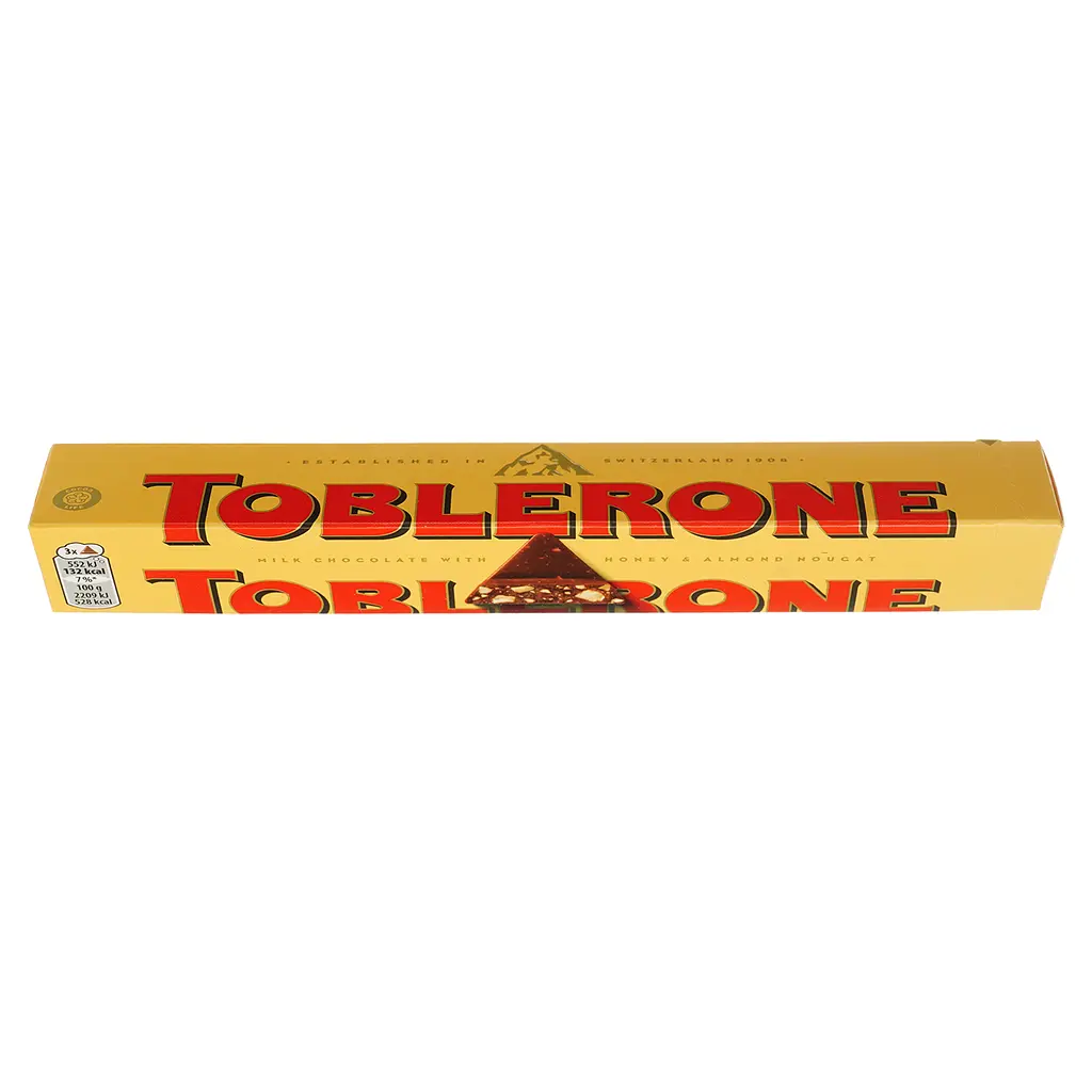 Шоколад Toblerone молочный с нугой из меда и миндаля 100 г (232729) - фото 3