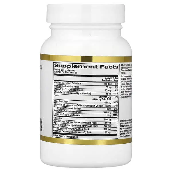Поддержка щитовидной железы Thyroid Support 60 Capsules CGN vit0005131 - фото 2