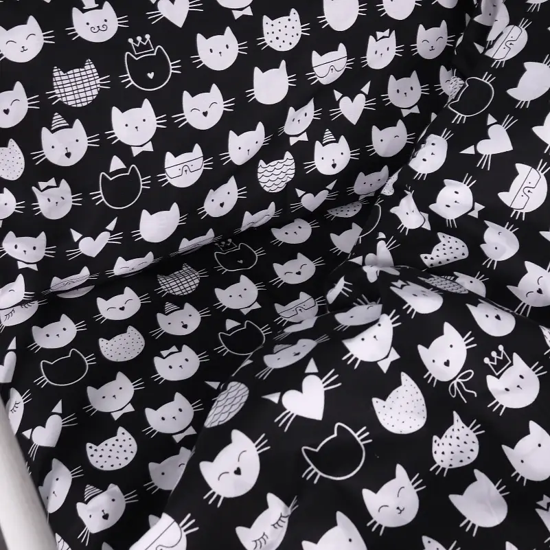 Простыня MirSon Kids Time 17-0673 Monochrome Meows 70х130 см на резинке бязь высота 10 см (2200010185409) - фото 2