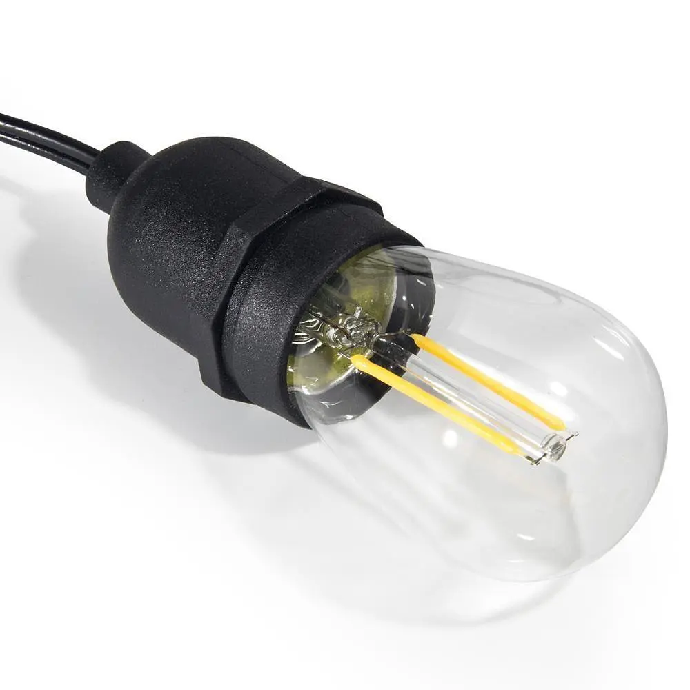 Уличная гирлянда с ретро-лампами LED Edison 15 шт, 24V, 10 метров - фото 3