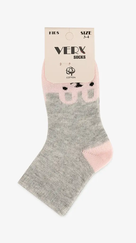 Шкарпетки для дівчинки Very Socks Зайчик 80-92 см Сірий (2000999236495) - фото 4