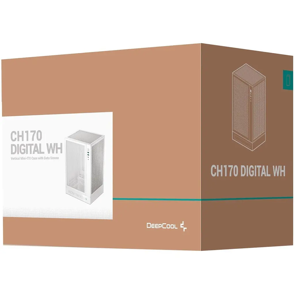 Корпус Deepcool CH170 Digital White без БП (R-CH170-WHNPI0D-G-1) - фото 13