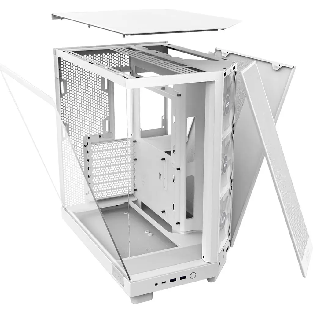 Корпус NZXT H6 Flow RGB All White (CC-H61FW-R1) без блока питания - фото 4