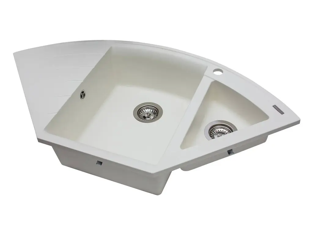 Кухонна мийка Miraggio EUROPE white (0000018) Граніт, Врізна, Білий - фото 3