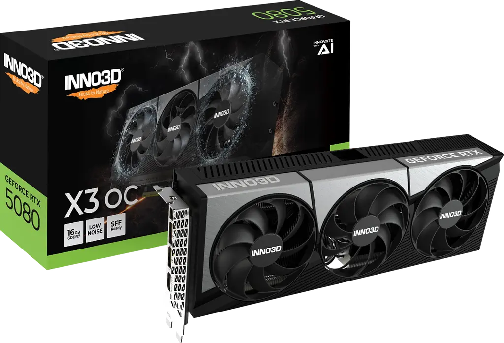Відеокарта GeForce RTX 5080 16GB Inno3D X3 OC (N50803-16D7X-17603930)
