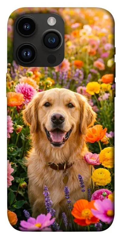 TPU чохол Demsky Flowery labrador для Apple iPhone 14 Pro Max (6.7")