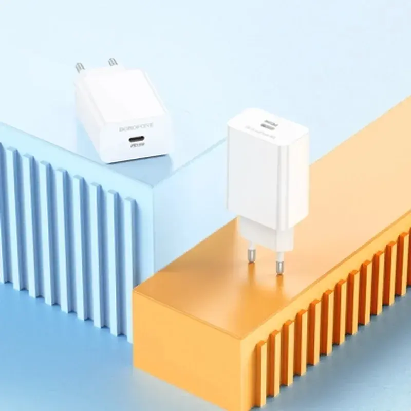 Зарядний пристрій BOROFONE BA21A USB-C PD20W white (6941991111402) - фото 7