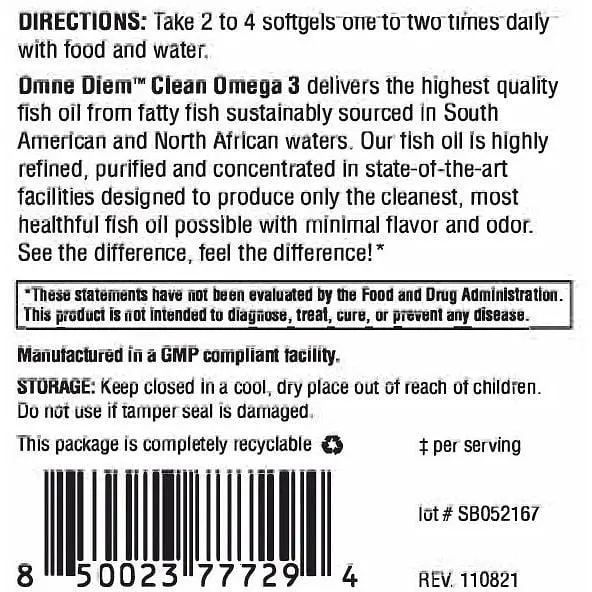 Омега 3 OmneDiem Clean Omega 3 120 softgels - фото 3
