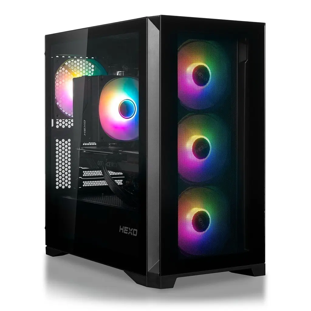 Комп'ютер HEXO Gaming TwinFront Pro (HGP-B850TF7700N507-D532S1TBK) Black / AMD Ryzen 7 7700 (3.8-5.3), 8 ядер / NVIDIA GeForce RTX 5070 / 32 ГБ (DDR5) / 1024 ГБ (SSD) - фото 2