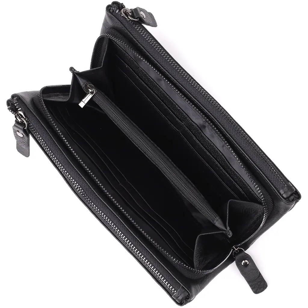 Шкіряний гаманець на три відділення ST Leather 20.5х10.5х3 см acs0029687 - фото 5