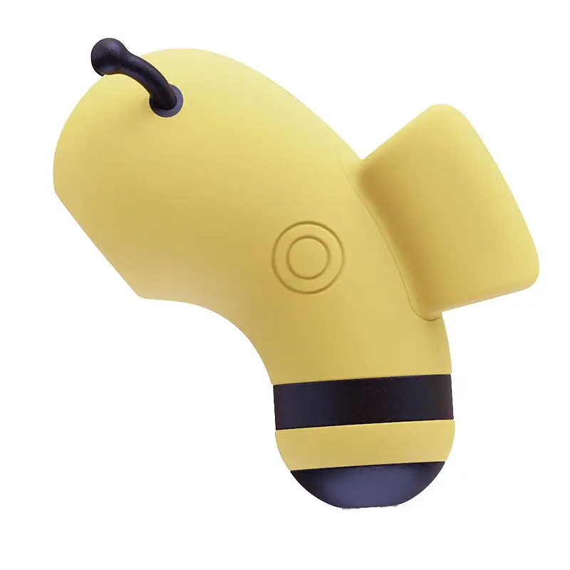 Вакуумний стимулятор із мікрострумами KISSTOY Beebe Yellow, на палець - фото 3