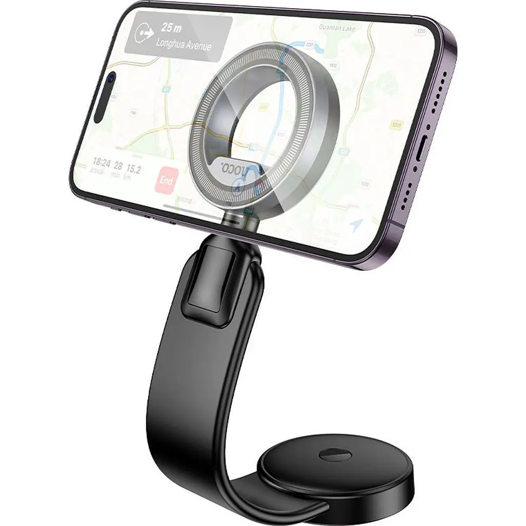 Автотримач Hoco H71 Totem Ring Magnetic Black (642156) [151307] - фото 6