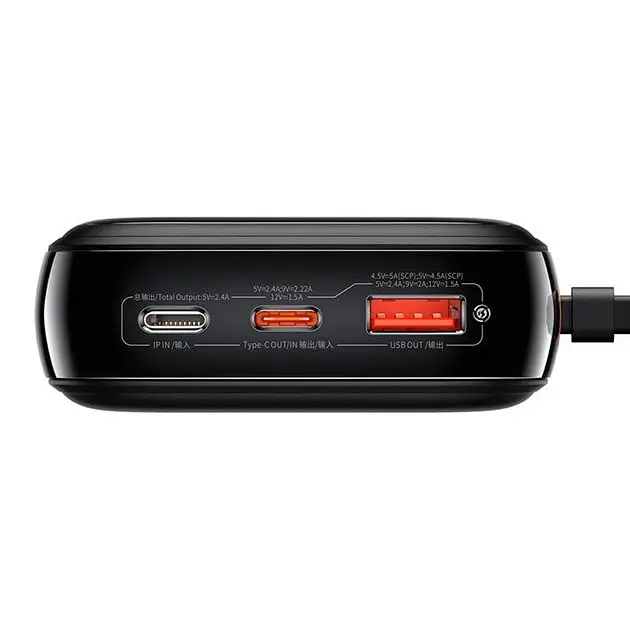Портативний акумулятор - зовнішня батарея Baseus Qpow Pro (With Lightning Cable) 20000mAh 20W 5A (PPQD060201) - фото 5