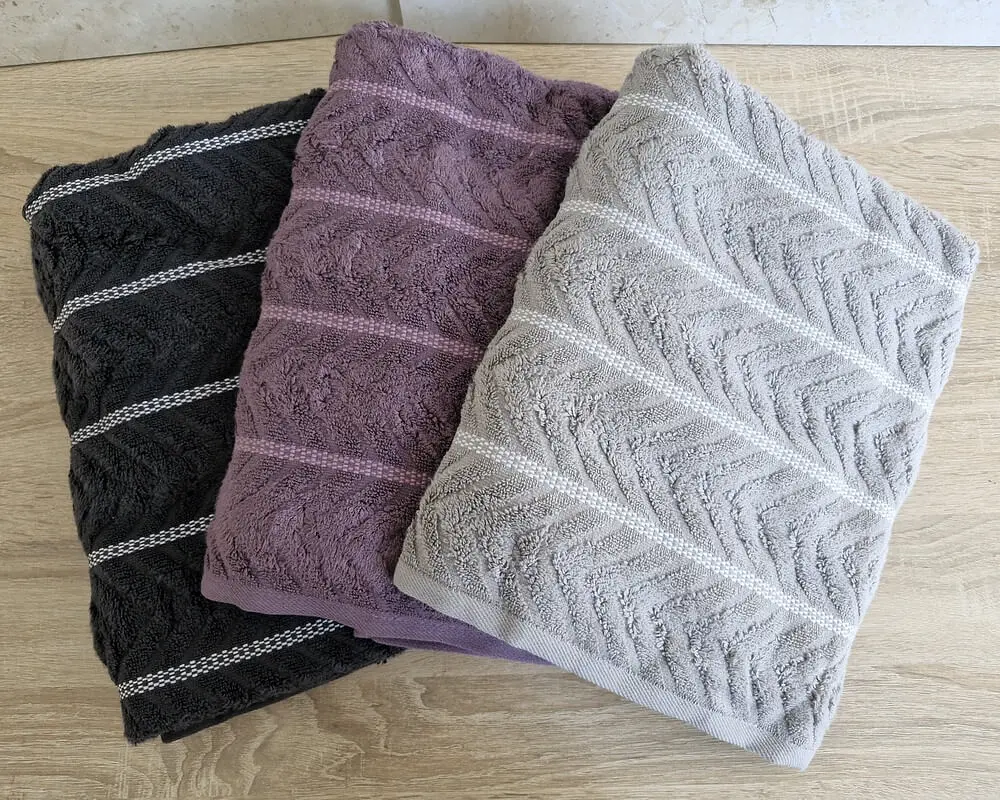 Набір турецьких махрових рушників Cestepe MicroCotton Premium 3 штуки 50x90 + 3 штуки 70х140 Multi 3 щільність 600 г/м2 - фото 7