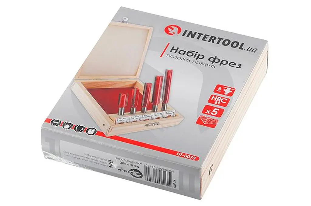 Набір фрез пазових по дереву Intertool (у наборі 5 шт.) HT-0075 - фото 7