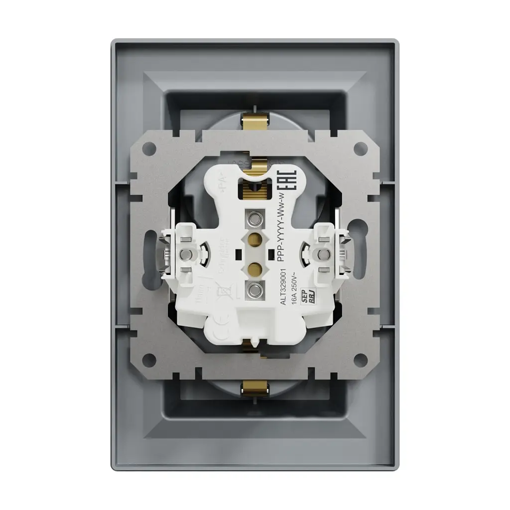 Розетка Schneider Electric ASFORA із заземленням подвійна сталь 16А (EPH9900162) - фото 8