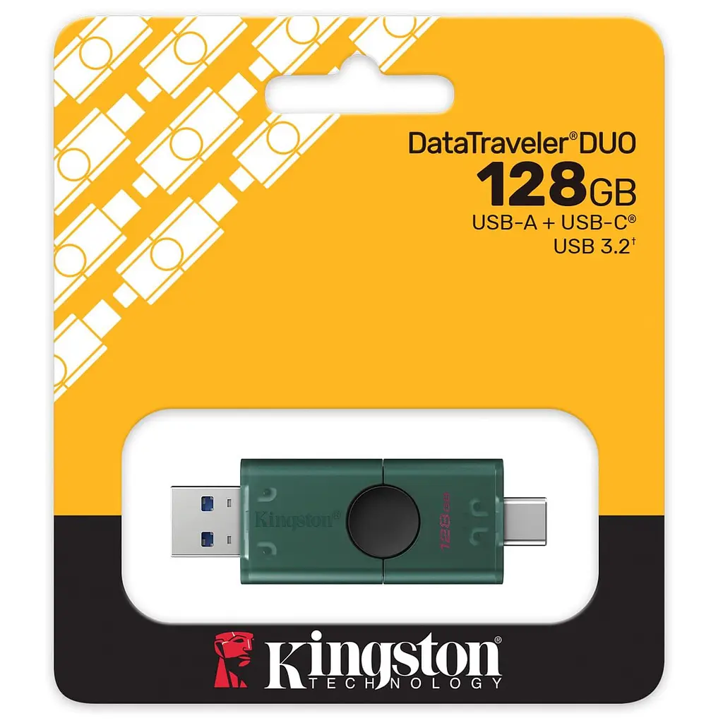 Флеш-накопичувач Kingston USB Накопичувач 128GB USB 3.2 Type-A + Type-C DT DuoG2 (DTDEG2/128GB) - фото 4
