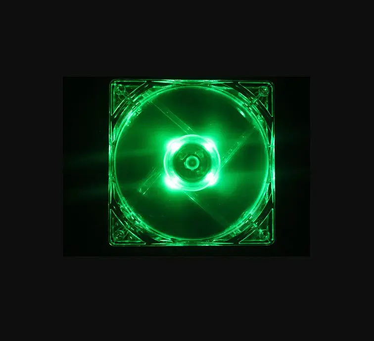 Корпусний кулер Voltronic C12025G Fan DC sleeve fan 4-контактний 120 мм LED Green - фото 2