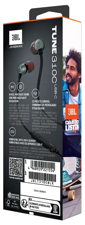 Гарнітура Tune 310C USB-C Black JBL teh0026550 - фото 4