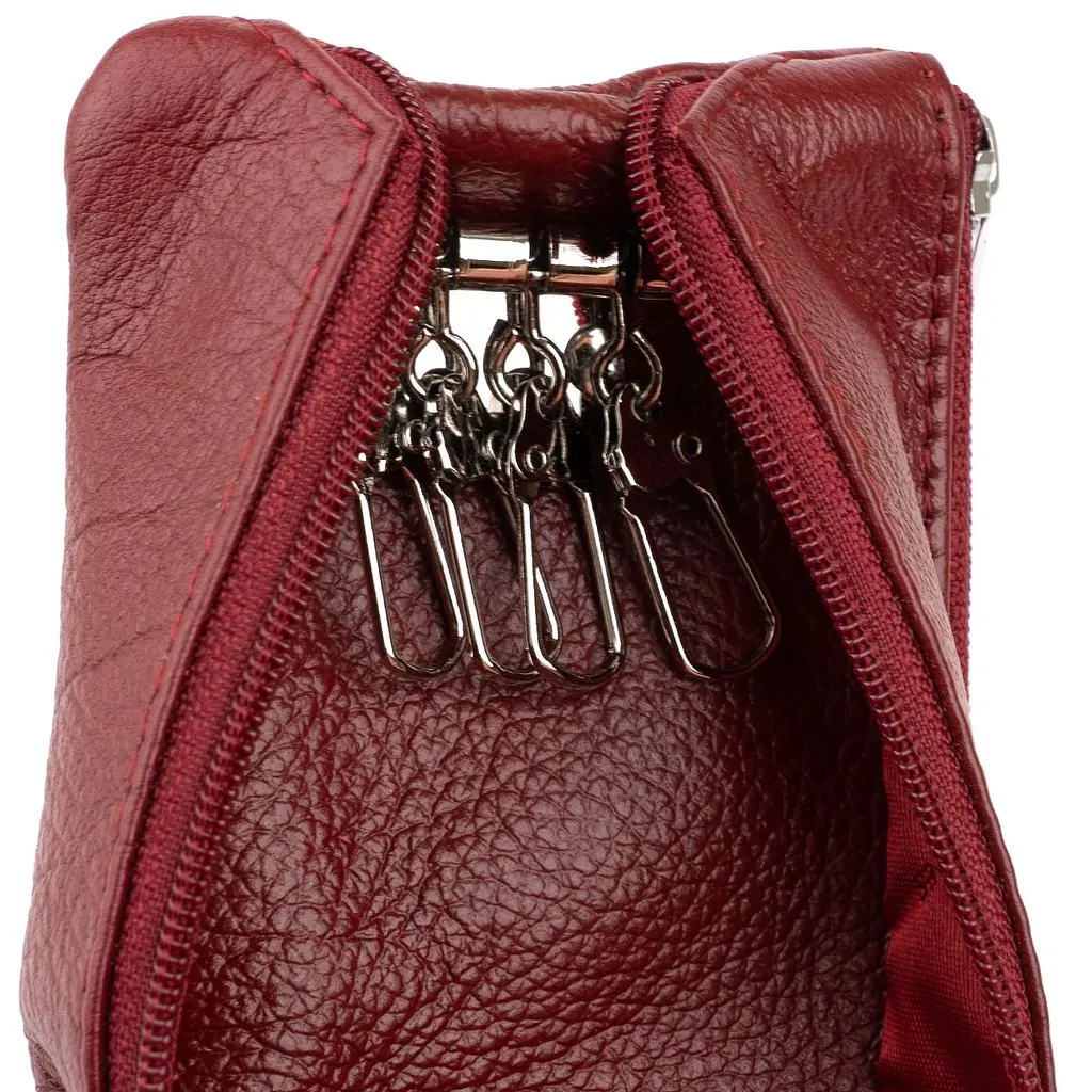 Ключниця-гаманець з кишенькою жіноча ST Leather 19352 бордова - фото 5