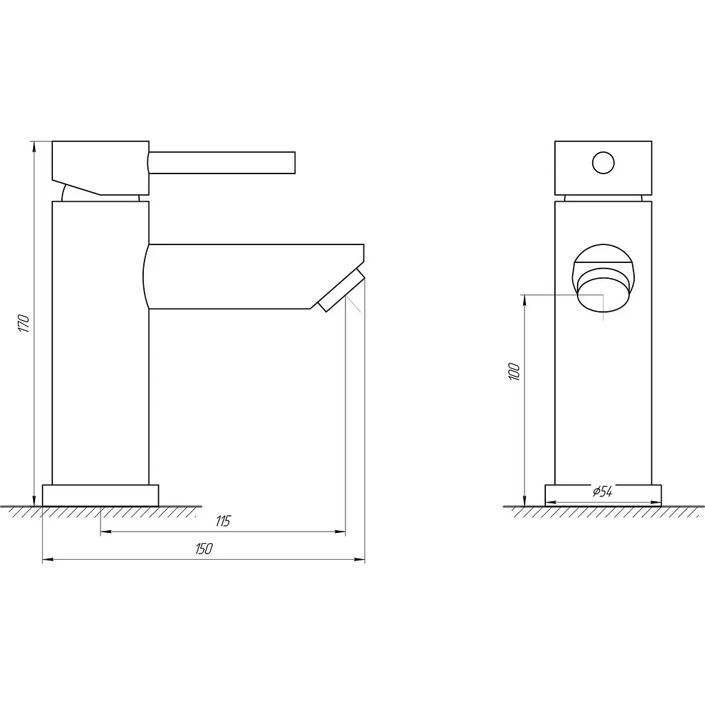 Змішувач для раковини Globus Lux ALPEN SBT1-101-BB - фото 4