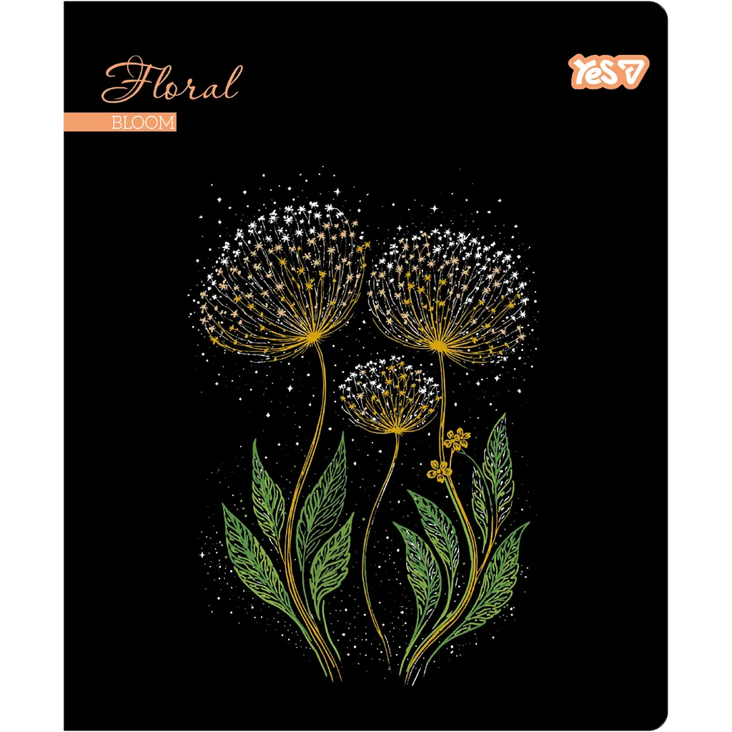 Зошит учнівський Yes Floral bloom А5 24 аркушів клітинка 10 шт. (768592) - фото 4
