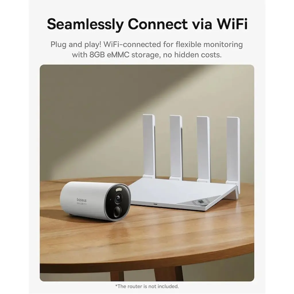 IP-камера відеоспостереження Baseus Security B1 Outdoor Camera 2K White - фото 8