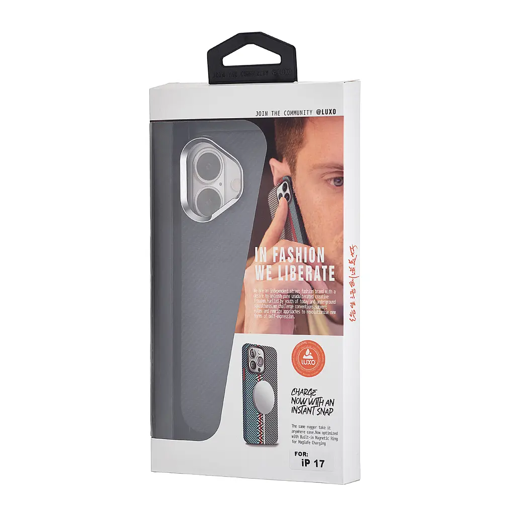 Чохол Luxo Free Air CarBon with MagSafe iPhone 17 Black - фото 2