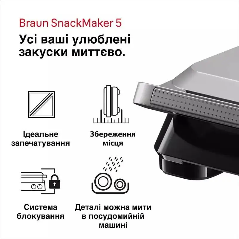 Бутербродница Braun SM5005 SILVBK (00000025991) - фото 3