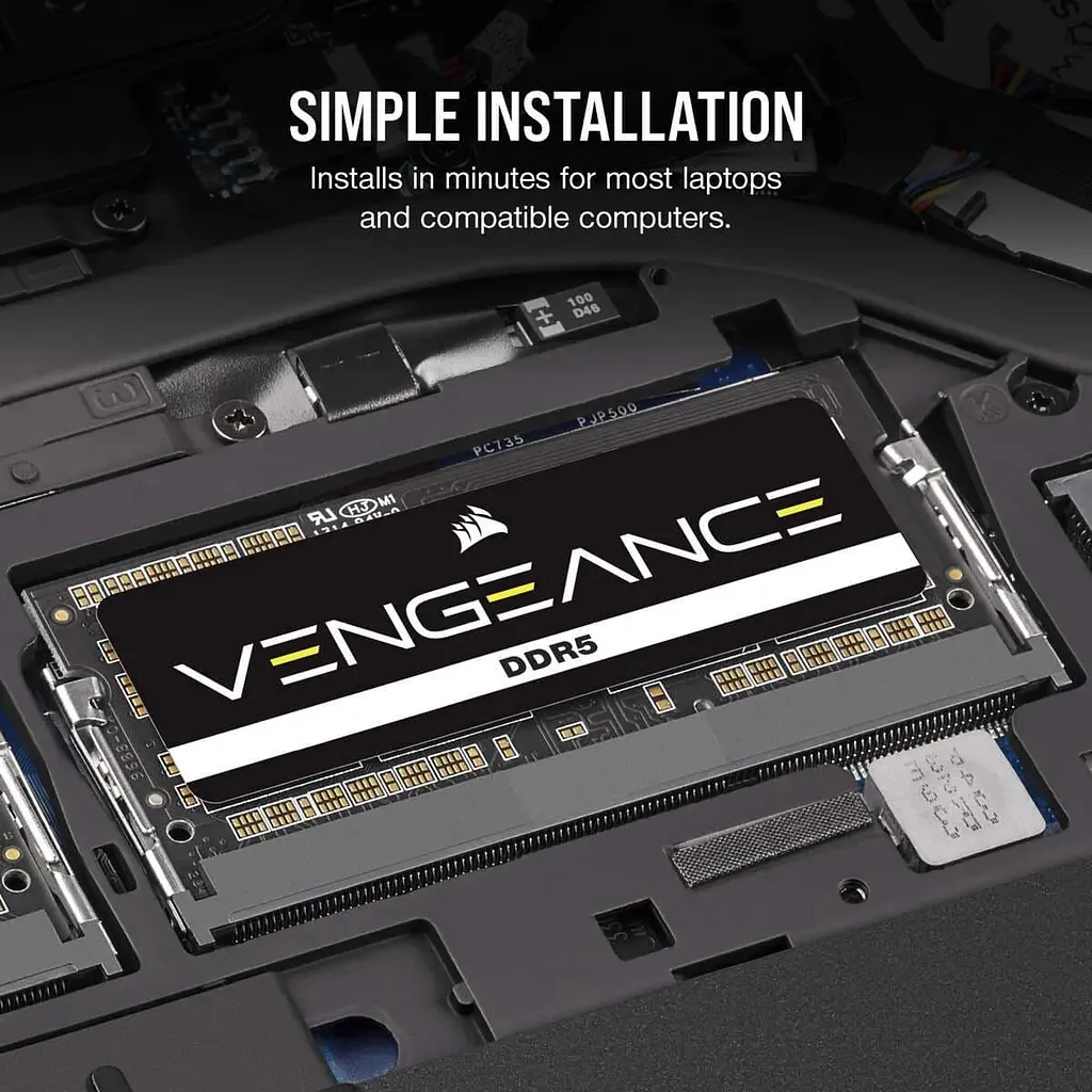 Модуль пам'яті Corsair DDR5 32GB (2x16) SODIMM 5600MHz VENGEANCE (CMSX32GX5M2A5600C48) - фото 3
