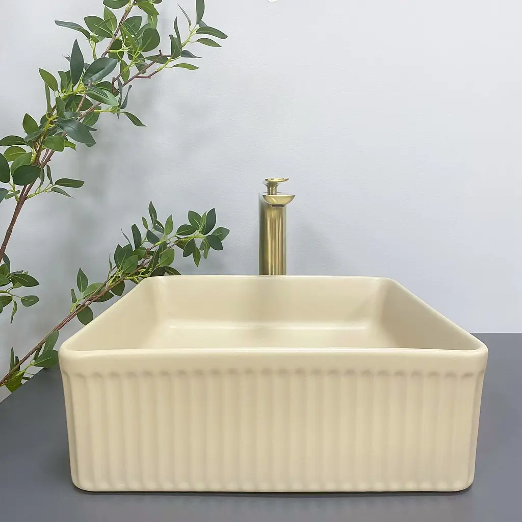 Умивальник VBI Bolzano beige matt накладний VBI-013802 - фото 4