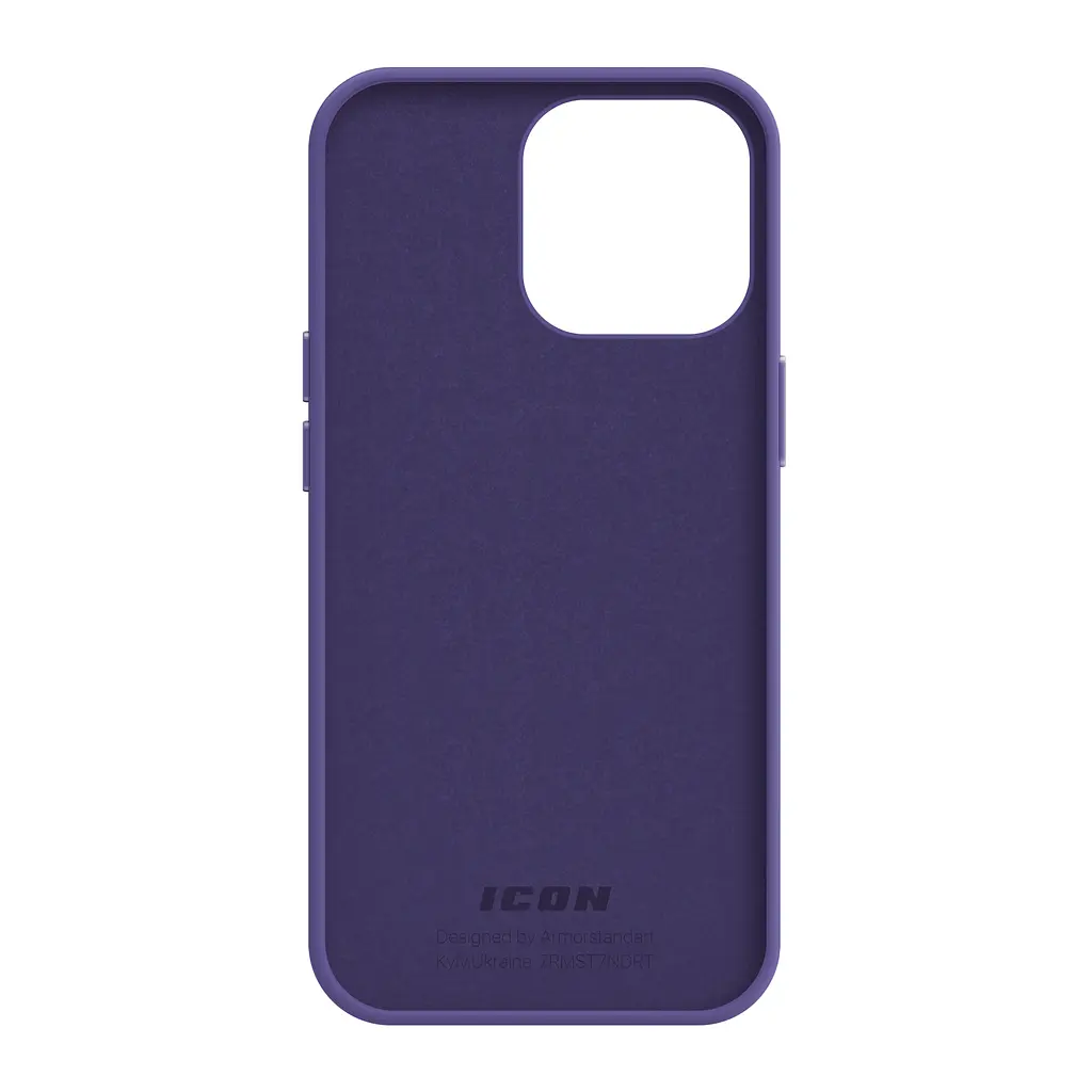 Силиконовый чехол для Apple iPhone 14 Pro, ICON2 Case, фиолетовый, противоударный, панель, защита всего корпуса, матовая поверхность Soft Touch, выступает над дисплеем, совместим с защитными стеклами и пленками, с микрофиброй, ArmorStandart (ARM68462) - фото 2
