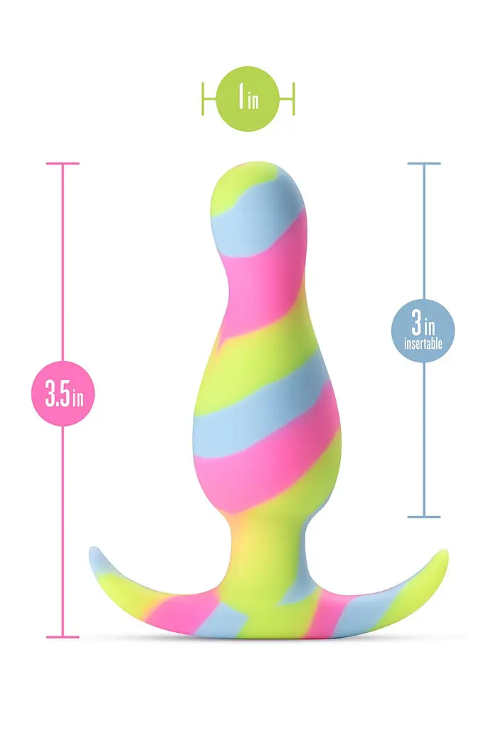 Анальная пробка Avant Kaleido 8.9 см (мульти) - фото 3