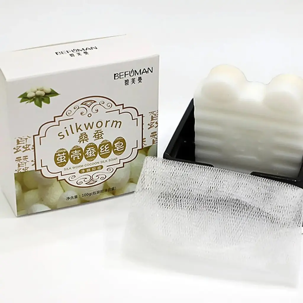 Мило для обличчя Zilin Silkworm Cocoon Silk Soap 100 г - фото 2