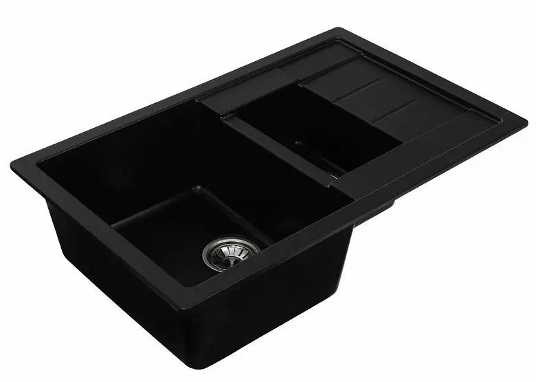 Кухонна мийка Platinum 7850W TOSKANA матова Чорна (SP000025177) - фото 2