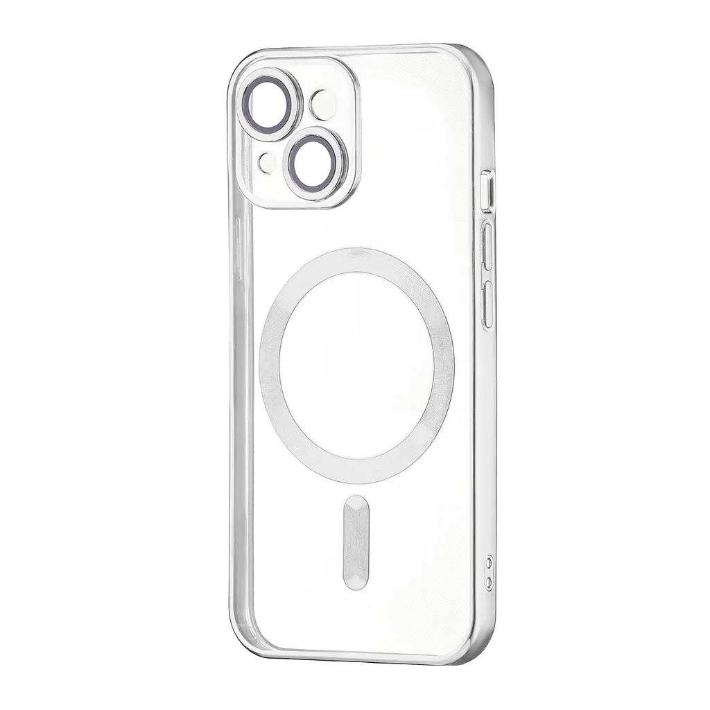 Чохол Ductil Metallic Edge with MagSafe (Protected Camera & Lens) iPhone 15 Silver