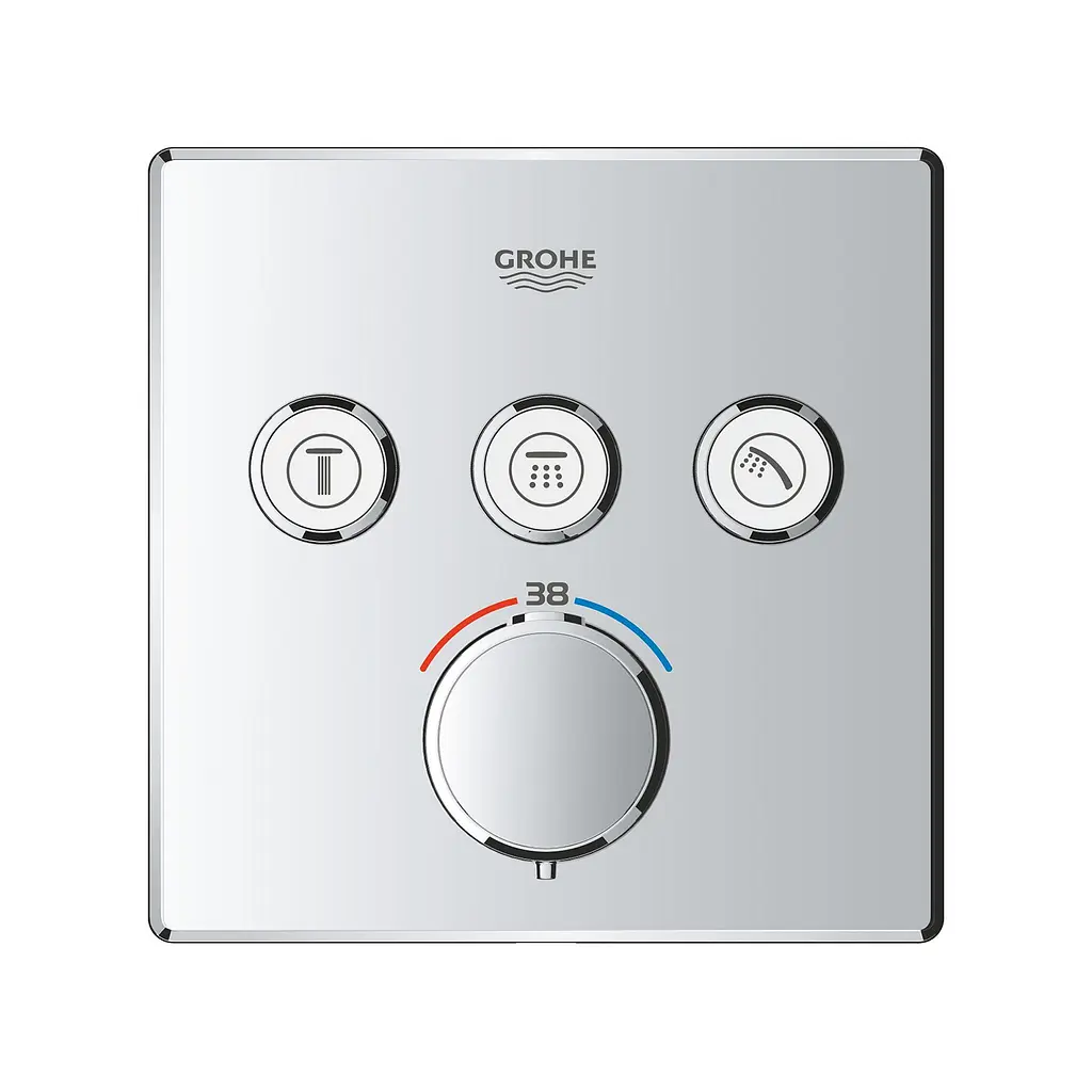 Душова система прихованого монтажу термостатична Grohe QuickFix Precision Smartcontrol Cube 34875000, Хром - фото 5