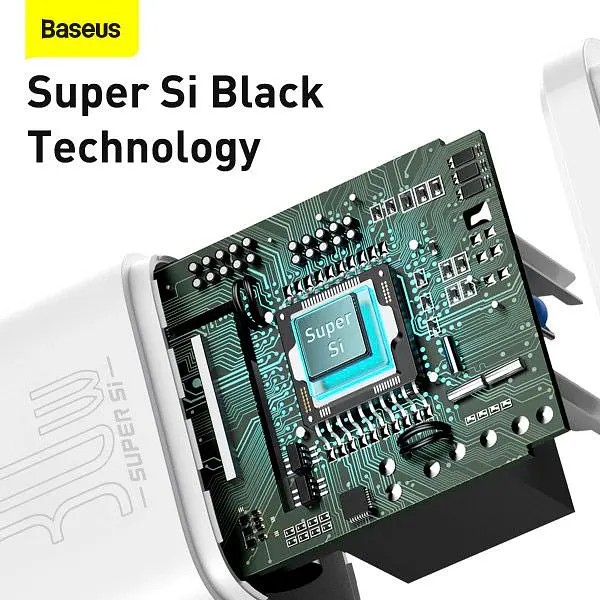 Мережевий зарядний пристрій Baseus Super Si Quick Charger 1C 25W White (CCSP020102) [78688] - фото 7