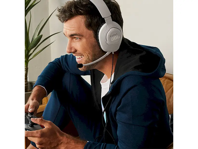 Навушники з мікрофоном JBL Quantum 100P Console White (jblQ100PWHTBLU) - фото 12