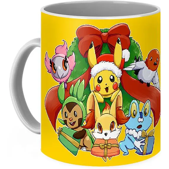 Кружка GeekLand Покемон Го Pokemon Go Merry Christmas PG.01.26.210 330 мл белая - фото 3