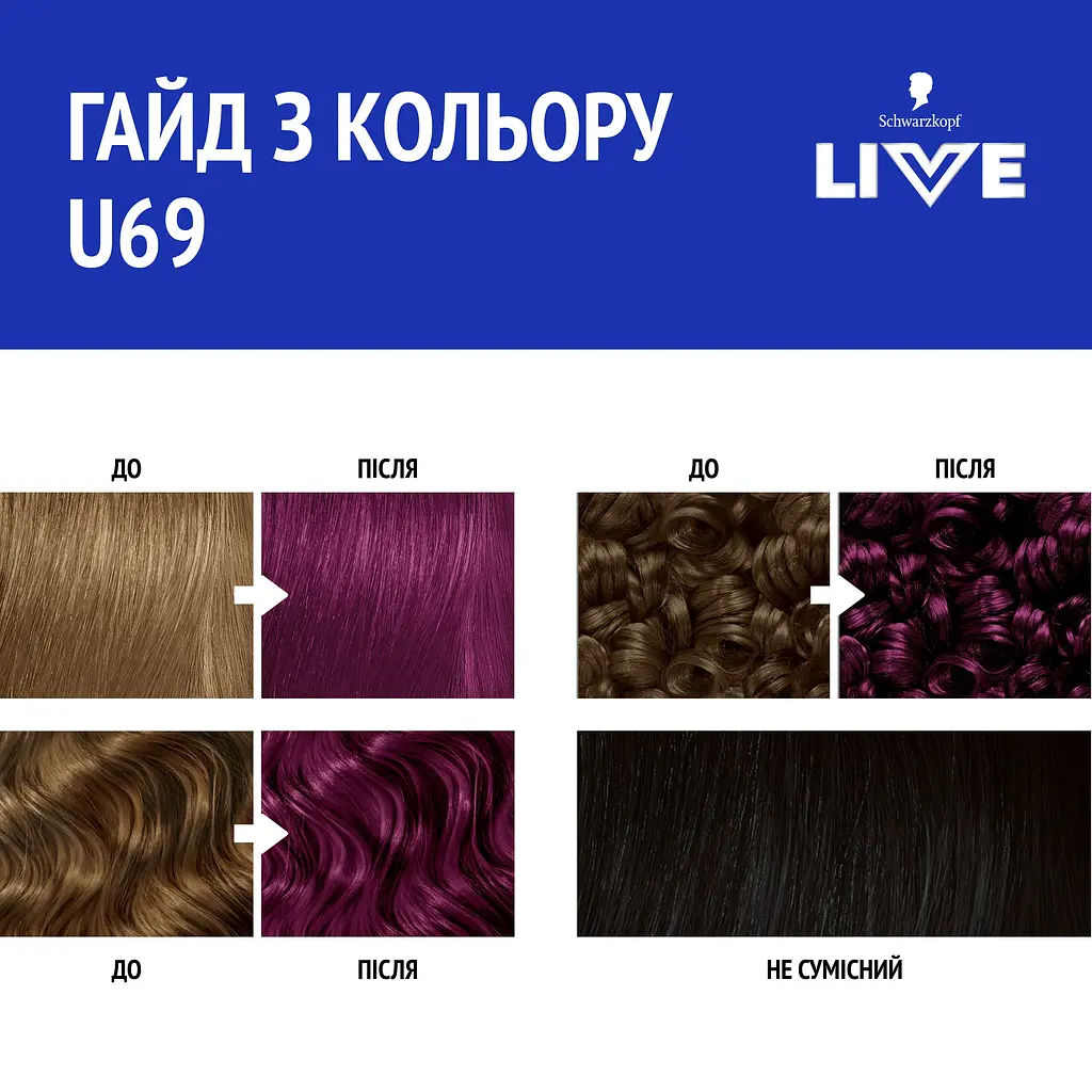 Фарба для волосся Schwarzkopf Live Urban Metallics U69 Amethyst Chrome - фото 5