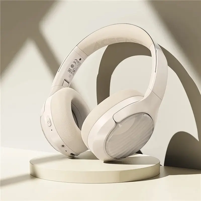 Бездротові накладні навушники Acefast H5 active noise cancelling wireless headset Milky White (6974316284284) - фото 3
