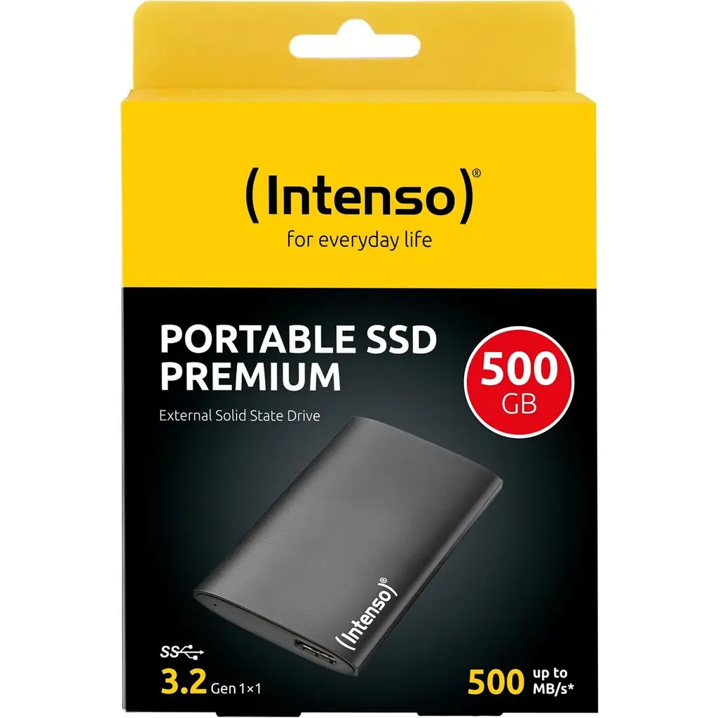Зовнішній SSD-накопичувач Intenso Portable Premium Edition 500 ГБ чорний (3823451) [174988] - фото 4
