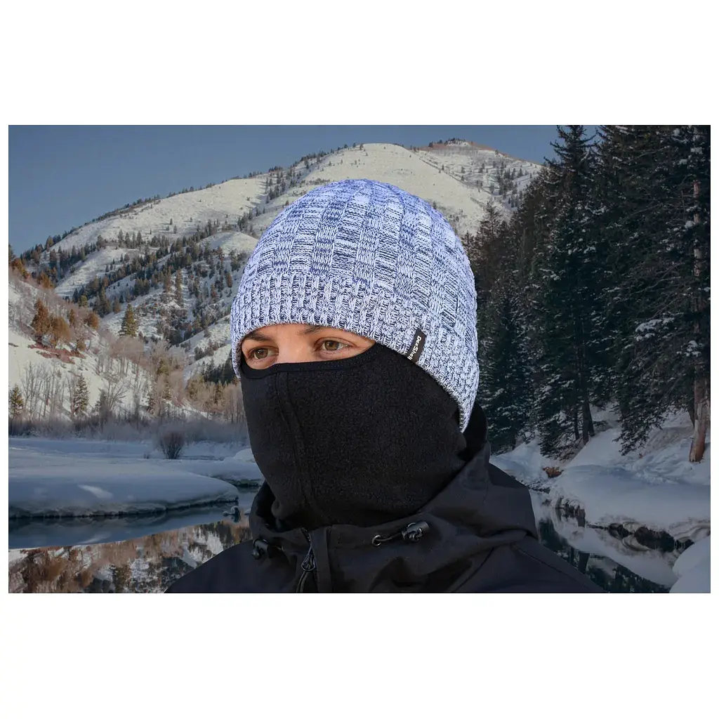 Водонепроникна шапка DexShell Heathered Rib Knit Beanie Onesize 56-58 см біло-сіра (DH32405MBL) - фото 2