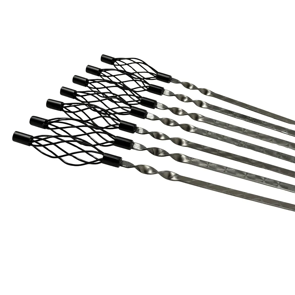Ексклюзивний набір шампурів ручної роботи з нержавіючої сталі у дерев'яному кейсі для подарунка BBQ ексклюзив - фото 8