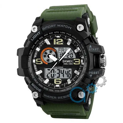 Чоловічий наручний годинник 1283 Black-Military Wristband. Skmei acs0030822