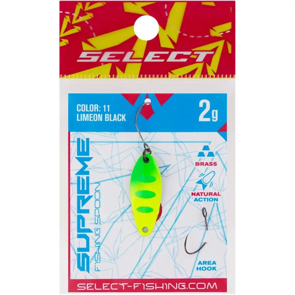 Блесна Select Supreme 2.0g 27mm #11 LimeON Black - фото 2