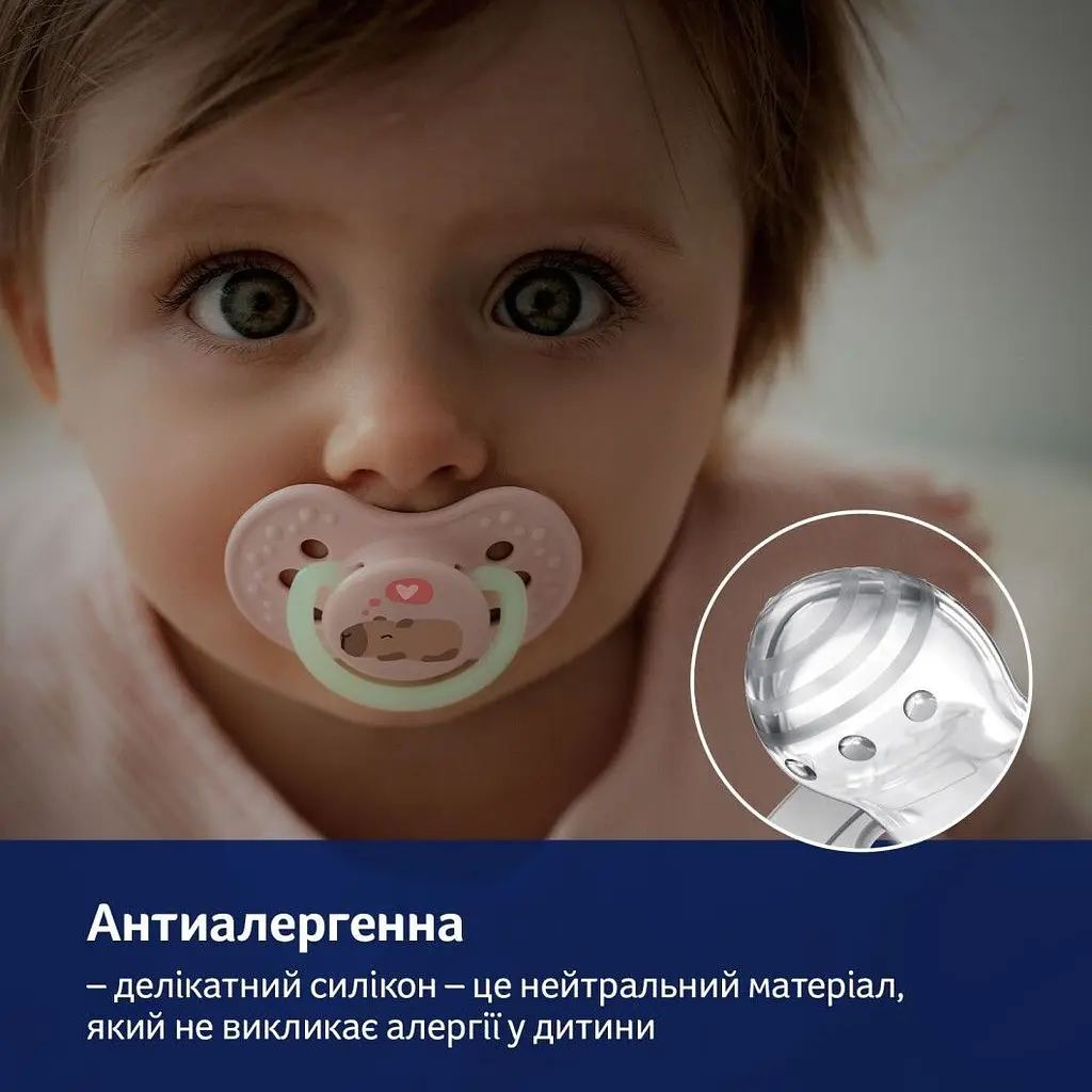 Пустышка силиконовая динамическая LOVI CapiChill 0-6 месяцев 2 шт. розовая (22/932girl) - фото 10