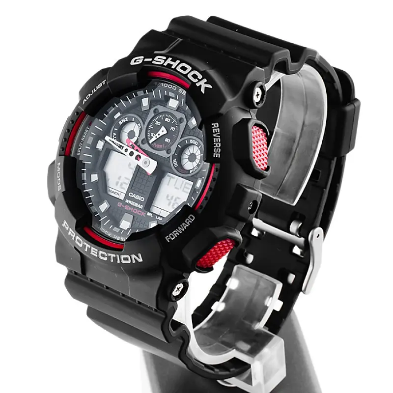 Годинники чоловічі удароміцні оригінальні наручні Японія Casio G-Shock GA-100-1A4ER з полімерним ремінцем - фото 3